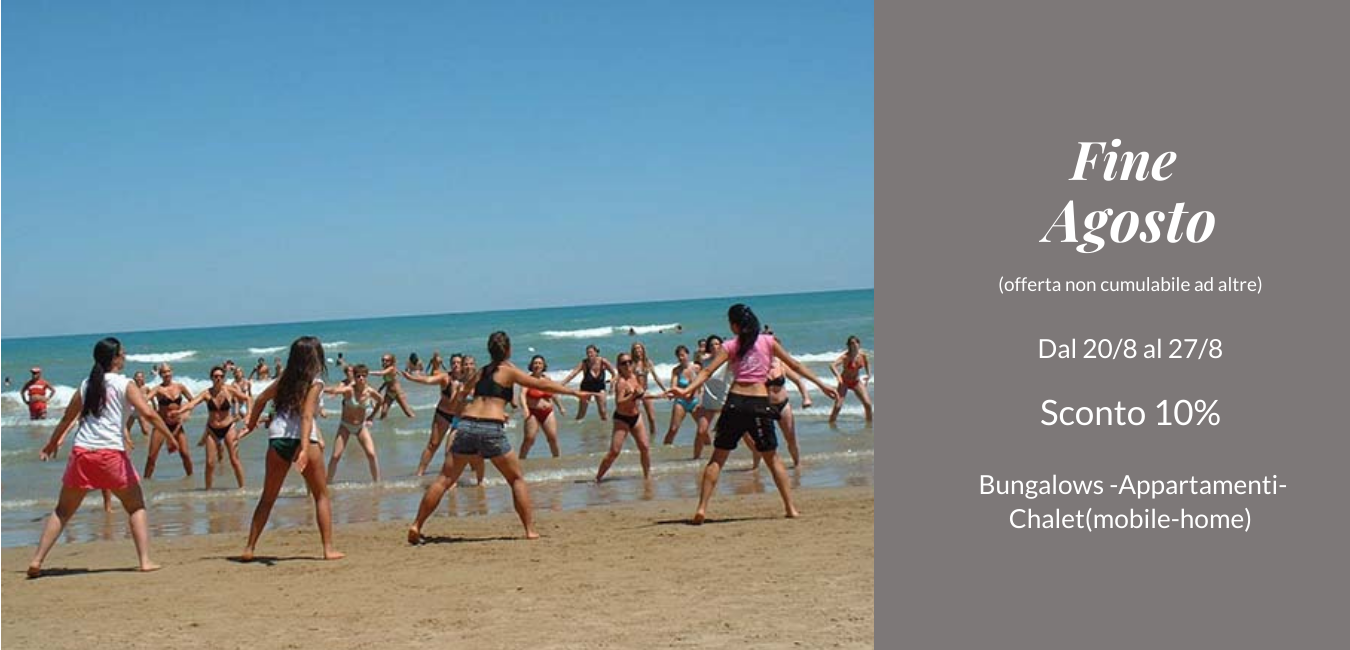 Offerte fine agosto al villaggio Vieste Marina al mare del Gargano con prezzi vantaggiosi per vacanze estive in Puglia