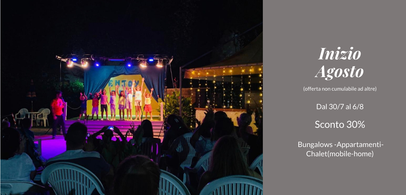 Offerte inizio agosto al villaggio Vieste Marina al mare del Gargano con ultime disponibilità per vacanze estive