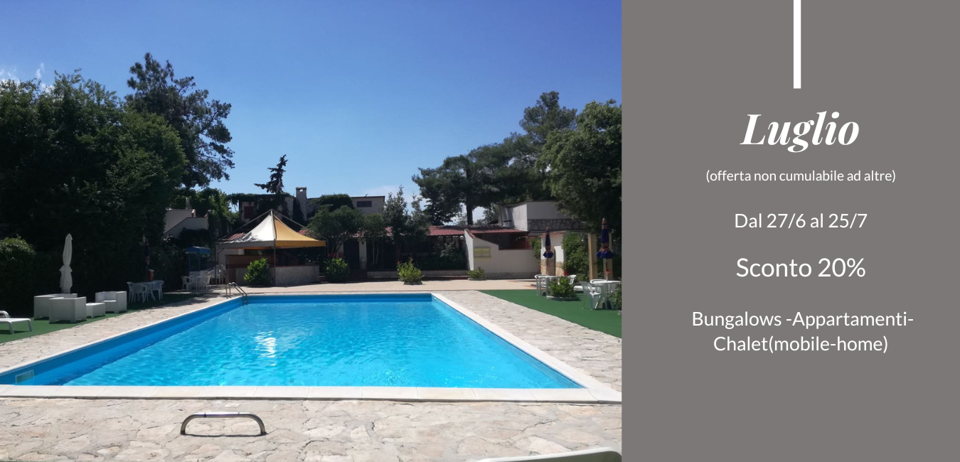 Offerte luglio al villaggio Vieste Marina al mare del Gargano per vacanze estive in alta stagione